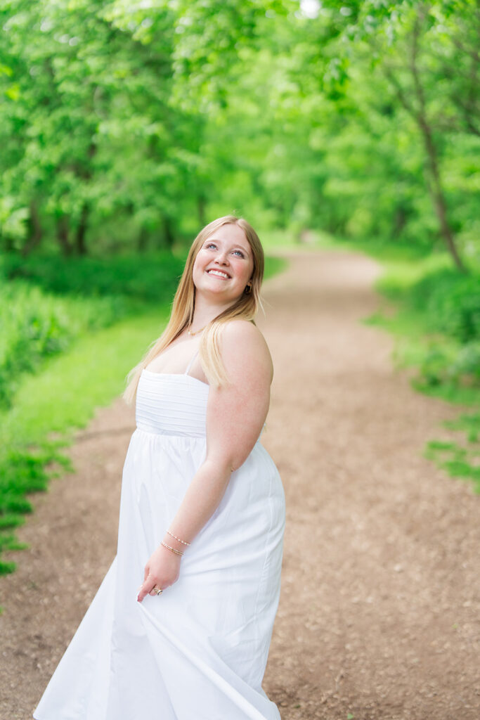 Lauren posing on a bridge at Renaissance Park | Downtown Chattanooga senior pictures | Bess Pics Photography